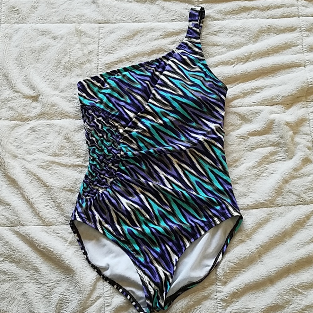 Shelli Segal One Strap Multicolored One-Piece